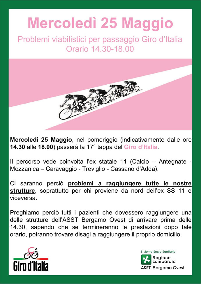 Giro d’Italia, 17° tappa,  25 Maggio 2016