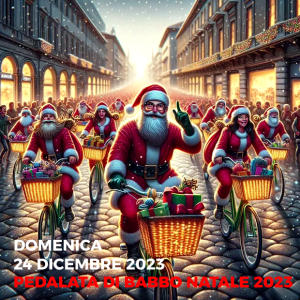 Babbo Natale in bicicletta