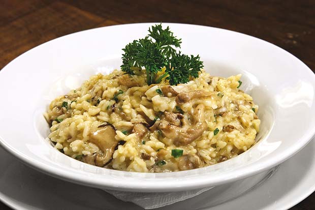 Risotto con funghi shiitake e limone